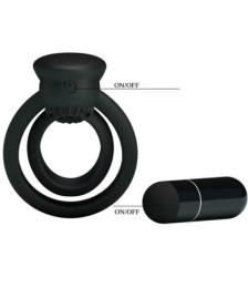 Cockring vibrant en silicone avec stimulateur clitoridien Esther - CC592166